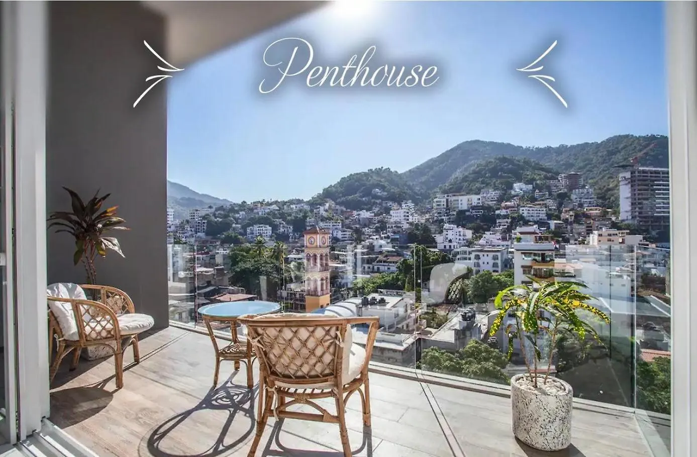 Penthouse Panoramic View To Downtown And Mountains Villa Puerto Vallarta